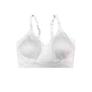 True & Co White Full Cup Wireless Bra Medium Washed Like New